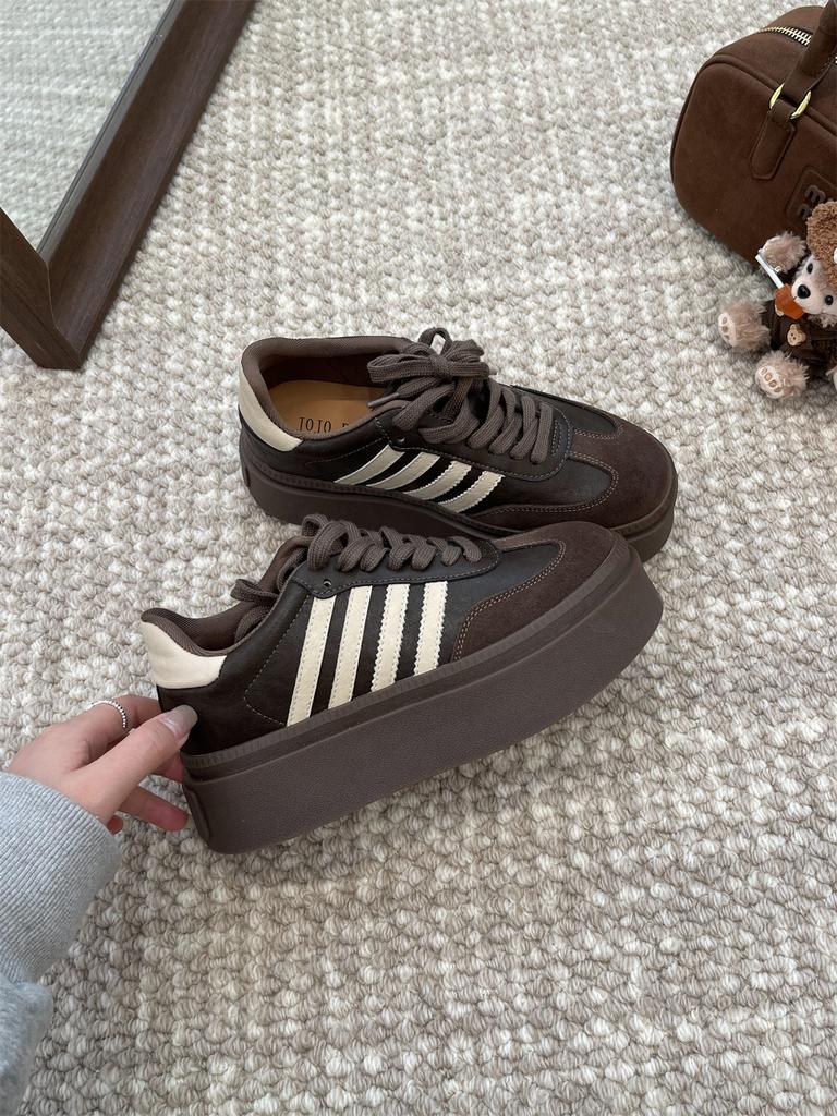 Fashion Women's Vulcanize Shoes Design Round Toe Lace Up Sports Casual Women's Sneaker Shoes Comfortable flat shoes zapatos de mujer