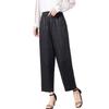 Silk Turtle Crack Fragrant Cloud Yarn Nine-point Pants Women's Silkworm Silk Large Size Middle-aged and Elderly Elastic Waist Straight Wide-leg Pants