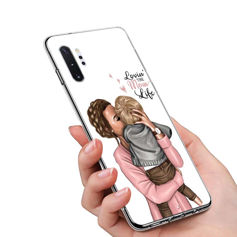 Dítě Máma Dívka Móda Pro Samsung Galaxy Note 20 10 9 8 Plus Ultra Lite M21 M31 M31S M10S M20 M21 M32 M12 Pouzdro na telefon