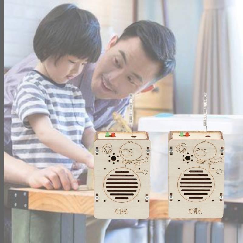 DIY Holz-Walkie-Talkie Technologie Handgemacht Kreative Erfindung Wissenschaftsexperiment Pädagogisches Modellbausatz Materialpaket