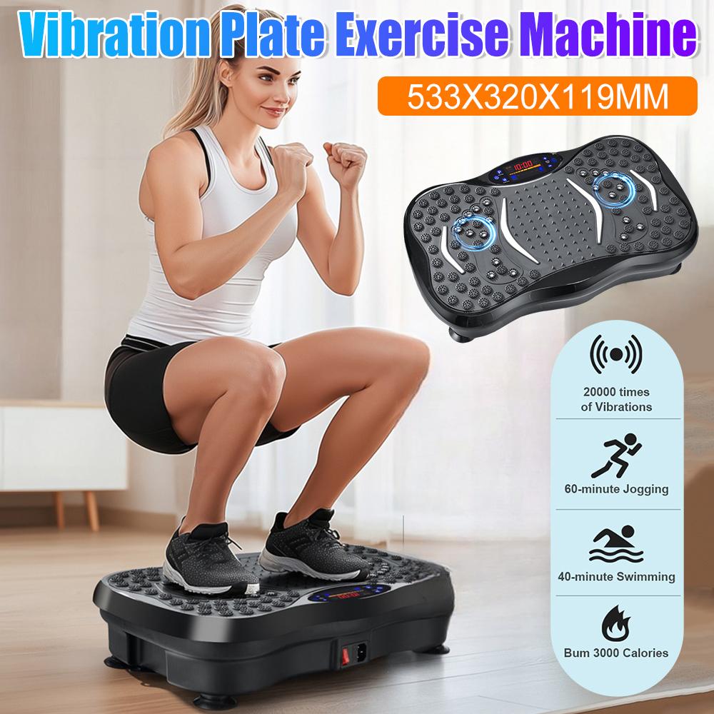 Vibration Plate Exercise Machine Weight Loss Fat Shaking Machines Bluetooth-Compatible Rhythm Full Body Shaker Adjustable Speed