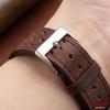 18mm 20mm 22mm Vintage Racing Leather Watchbands 19mm 21mm 24mm Handmade Brown Quick Release Strap Breathable Porous Watch Strap