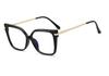 Luxus-Kurzsichtigkeit Brille Damen Anti Blaulicht Leopard Quadratische Brille Studenten Brille mit Sehstärke Kurzsichtig -3 -4.5