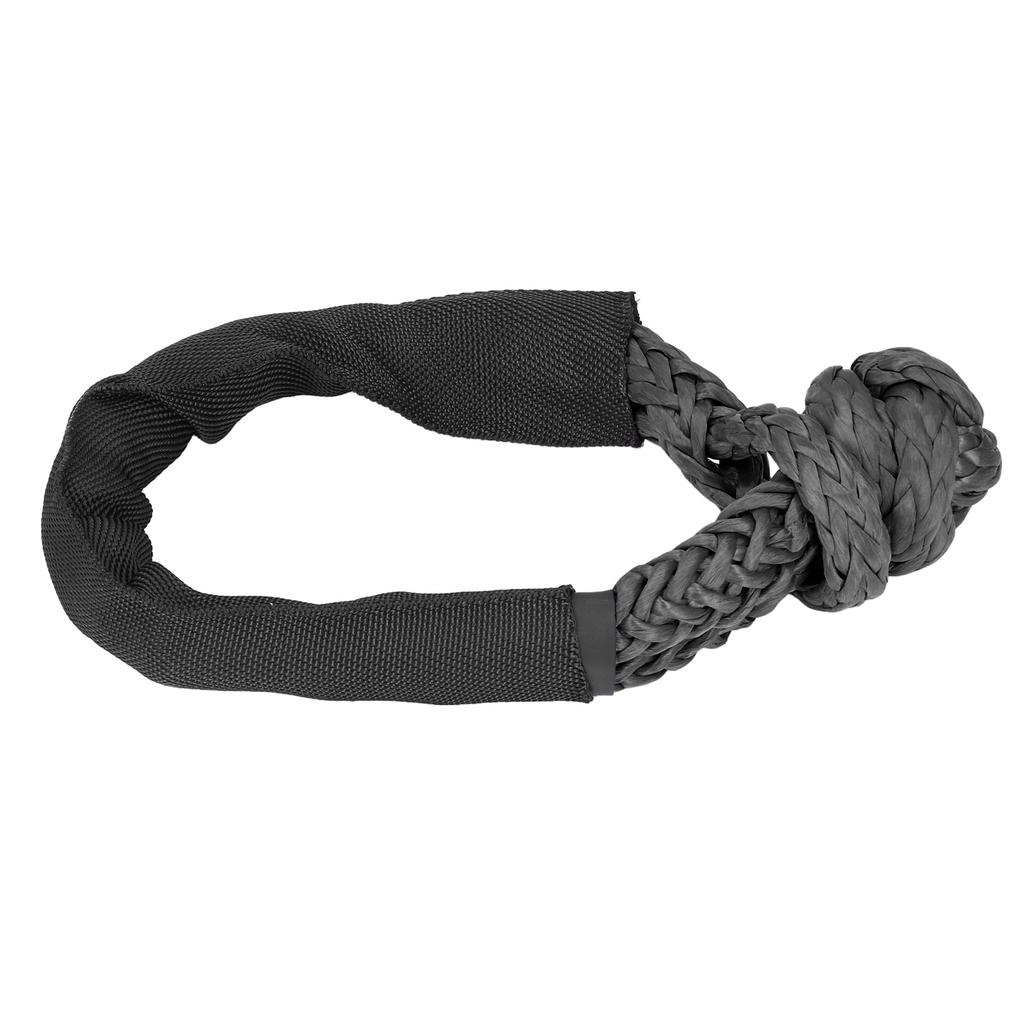 Synthetic Soft Shackle 33069lbs Breaking Strength Off Road Recovery Rope for ATV SUV TruckBlack