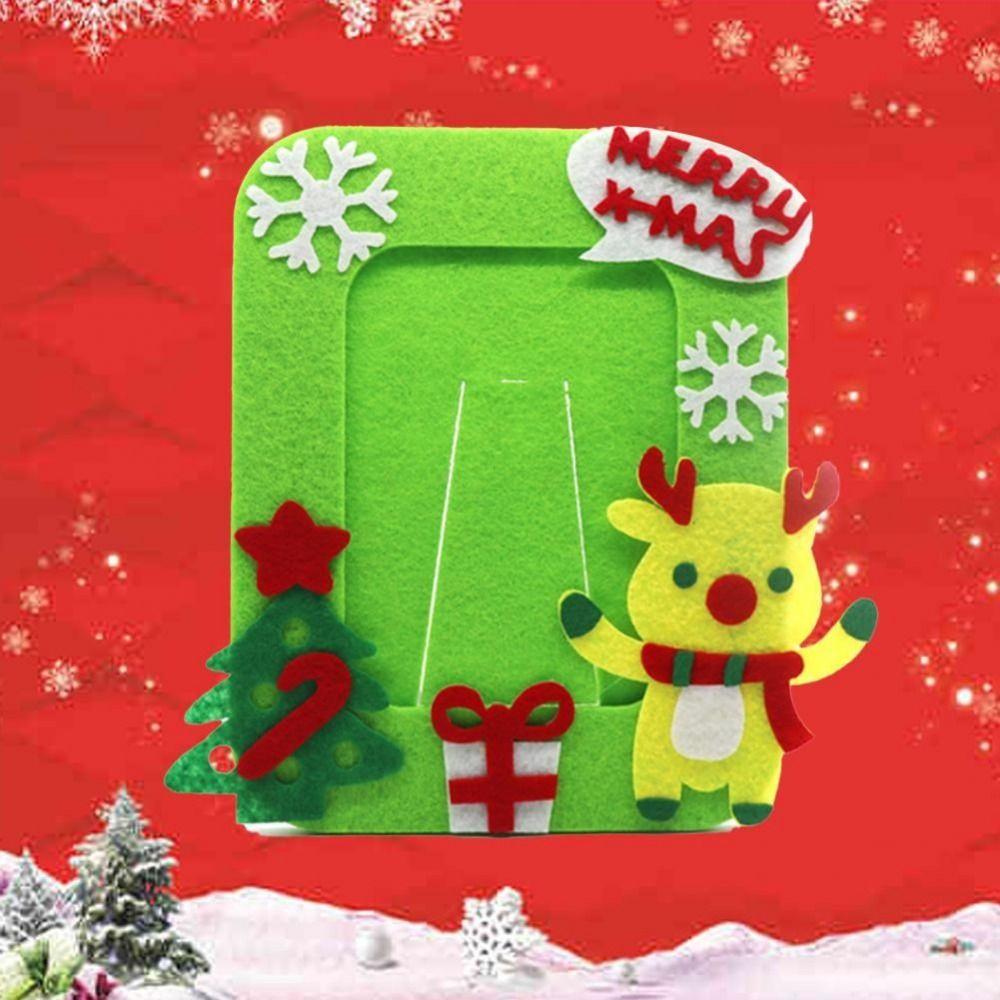 

Handmade Christmas Photo Frame Craft Art Animal Photo Frame Ornaments New Year 4Pcs-random