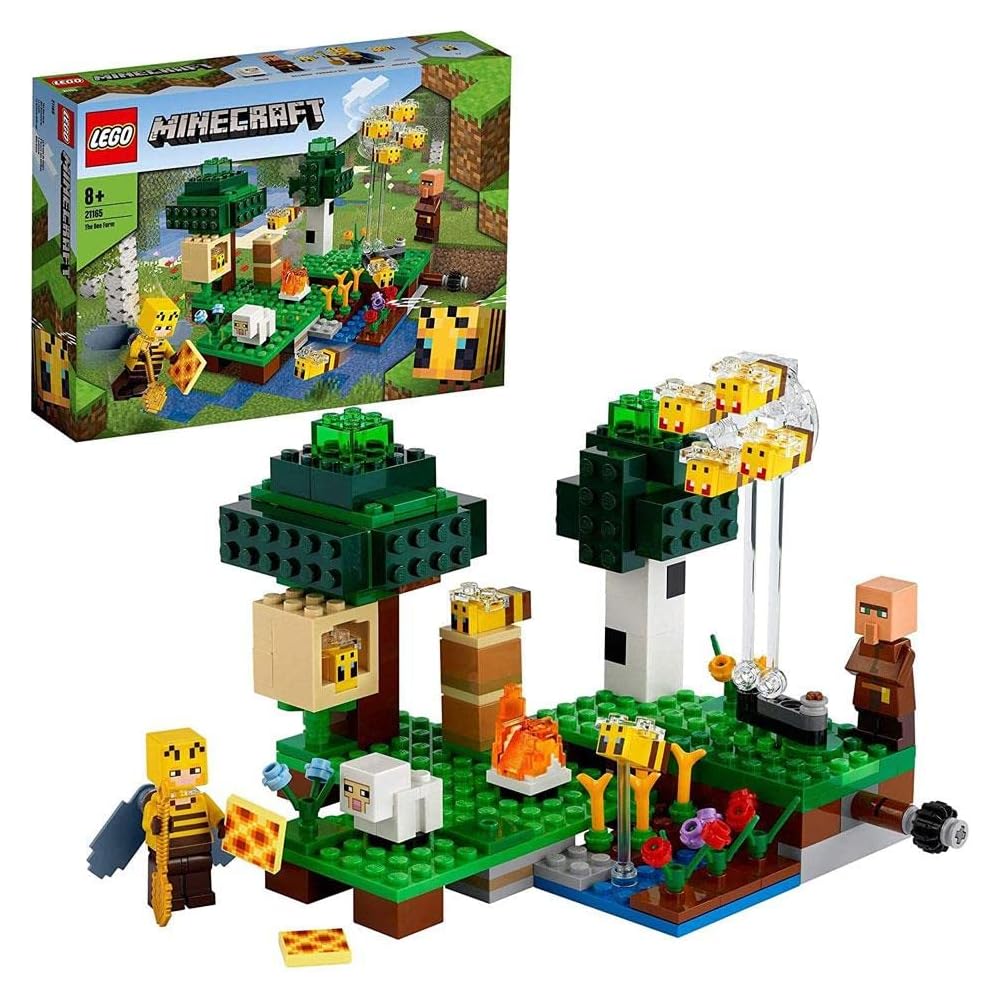 LEGO Minecraft Bee Farm Set 21165 Building Blocks Toy for Kids Ages 8 and Up