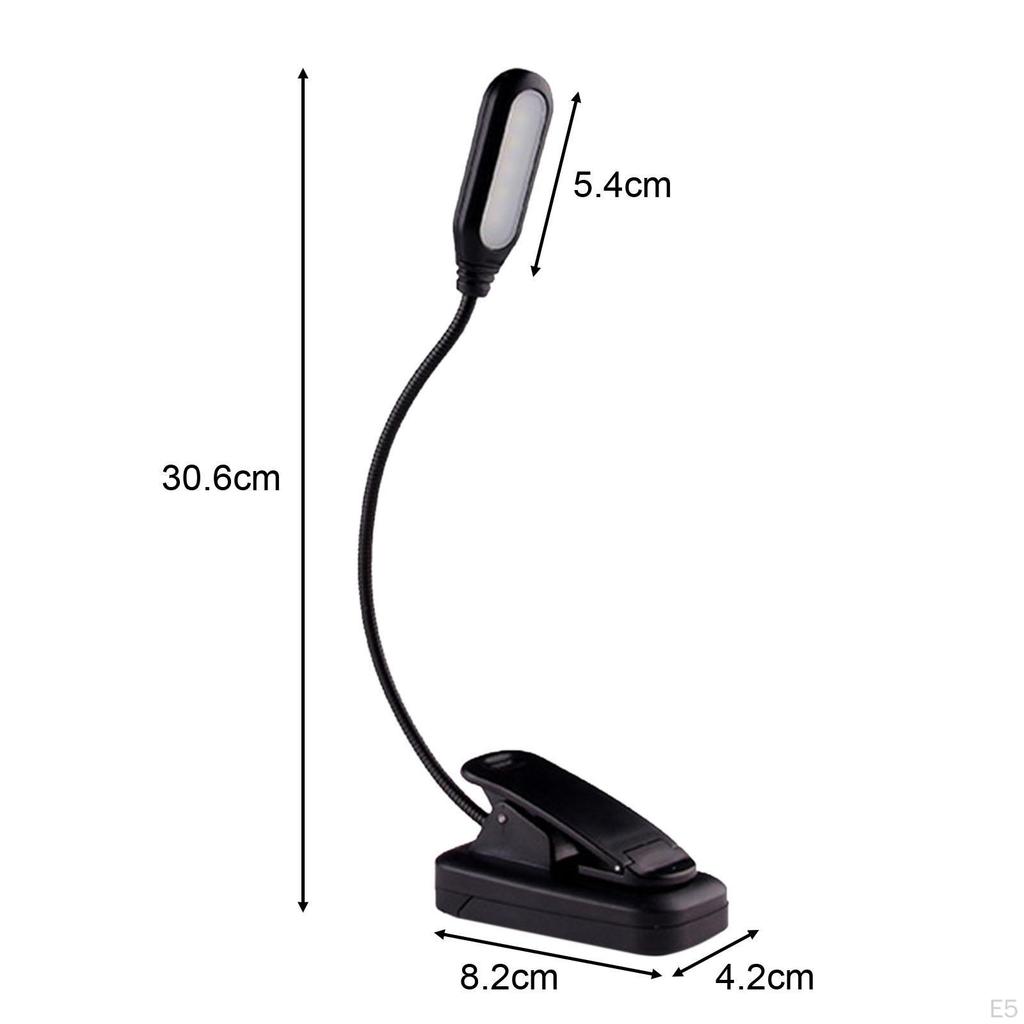 LED Reading Light /Reading Lamp in Bed /Portable/ Flexible Table Lamps Clip on Book for