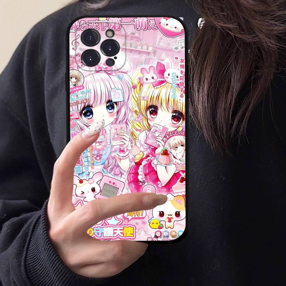 Japanese Cute Girls Y2K Pattern Phone Case TPU Phone Case For Iphone17 Air 16 15 14 13 12 11 Pro Max Plus Cover Case