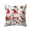 2025 45x45cm Christmas Pillowcase Cartoon Santa Snowman Elk Sofa Cushion Cover Home Bed Car Decor Merry Xmas Square Pillow Case