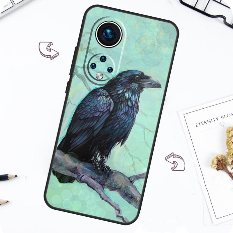 The Raven Halloween Case For Huawei P30 P20 P40 Lite P50 Pro P Smart 2021 Nova 5T Honor X8 X9 50 70 80 Cover