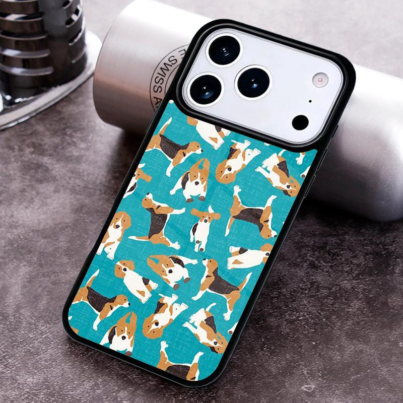 Beagle Floral Dog Phone Case For iPhone 17 16 15 14 13 12 11 Pro Max Plus 17Air Soft Silicone Cover