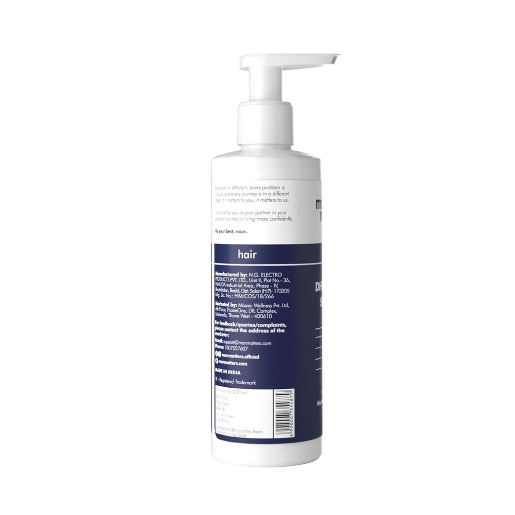 Man Matters DHT Blocking Anti Hair Fall Shampoo 200ml Pack of 1 for Strong, Shiny and Nourished Hair