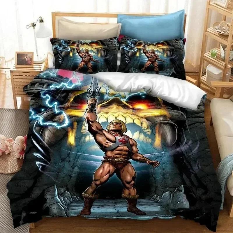 He man The Masters of The Universe Comfortable Duvet Quilt Cover Pillowcase Bedding Set Children Bedroom Decoration Home Textile