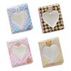 Mini Photo Album 3 Inch 36 Sheets Hollow Heart Mini Card Organizer Bag for Children Girls Boys Holiday Birthday Gift