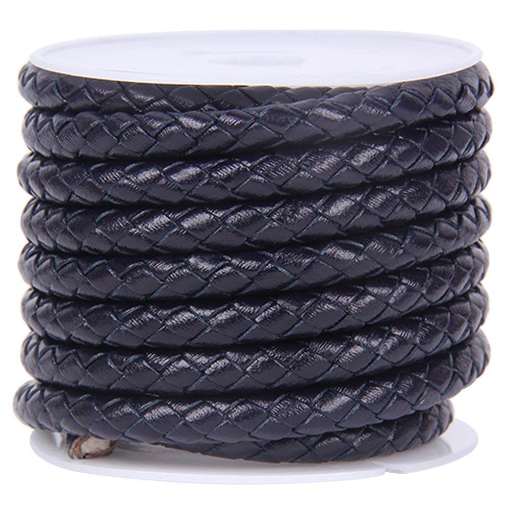 Doe-het-zelf Sieraden Accessoires Touw Koeienhuid Touw Gevlochten Leer Touw Armband Ketting Touw, Eerste Laag Leer Touw 3mm 1m (6.1g) donkere orchideekleur