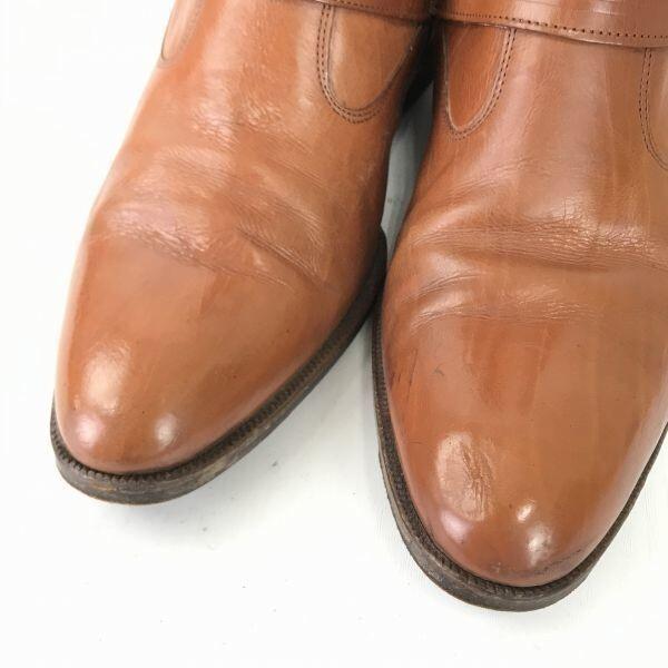USA BOB JOHNSTON All Leather Side Zip Boots [25.0/Brown Tone](USED)