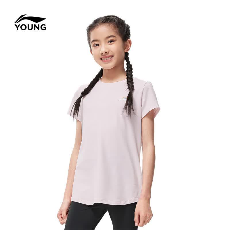 LI-NING Kids' Girls' Quick-Dry Short Sleeve T-Shirt