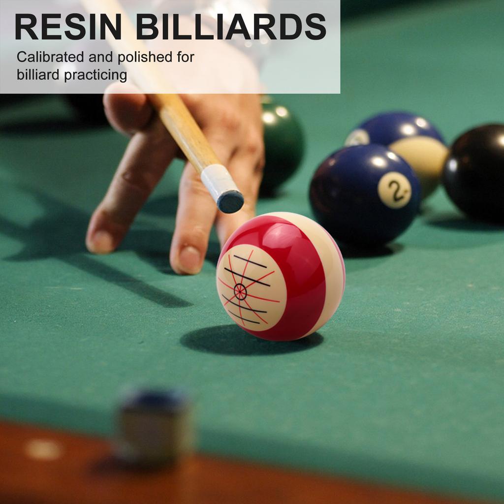 Classy-1Pcs 57Mm Durable White Red Resin Billiards Spot Pool Snooker Practice Training Cue Balls Sports For Beginner