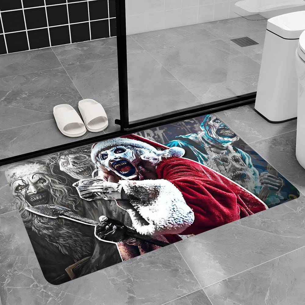 Horror Movie Terrifier Entrance Door Mat Washable Non-Slip Living Room Sofa Chairs Area Mat Kitchen Welcome Doormat