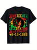 Juneth Flag Celebrating Black Freedom Juneth 1865 T-Shirt for Men Women, Prefect Holiday Gift Birthday Gifts for Mom Dad