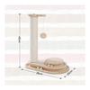 PAWZ Road Cat Toy, Wooden, Solo Play, Claw Sharpening Pole, Natural Sisal Hemp Rotating Ball for Cats, Educational Pom Pom Toy, Natural Safe