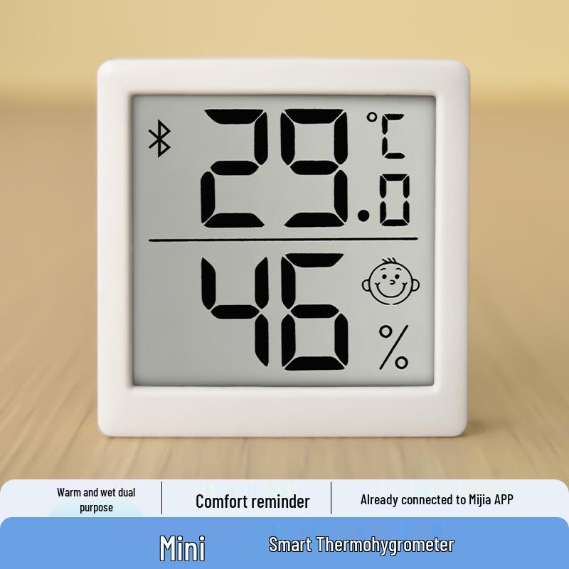 

0710B Smart Mijia Home Thermometer & Hygrometer: High Precision Mini Temp & Humidity Monitor for Baby Room. Mini Thermometer Hygrometer білий