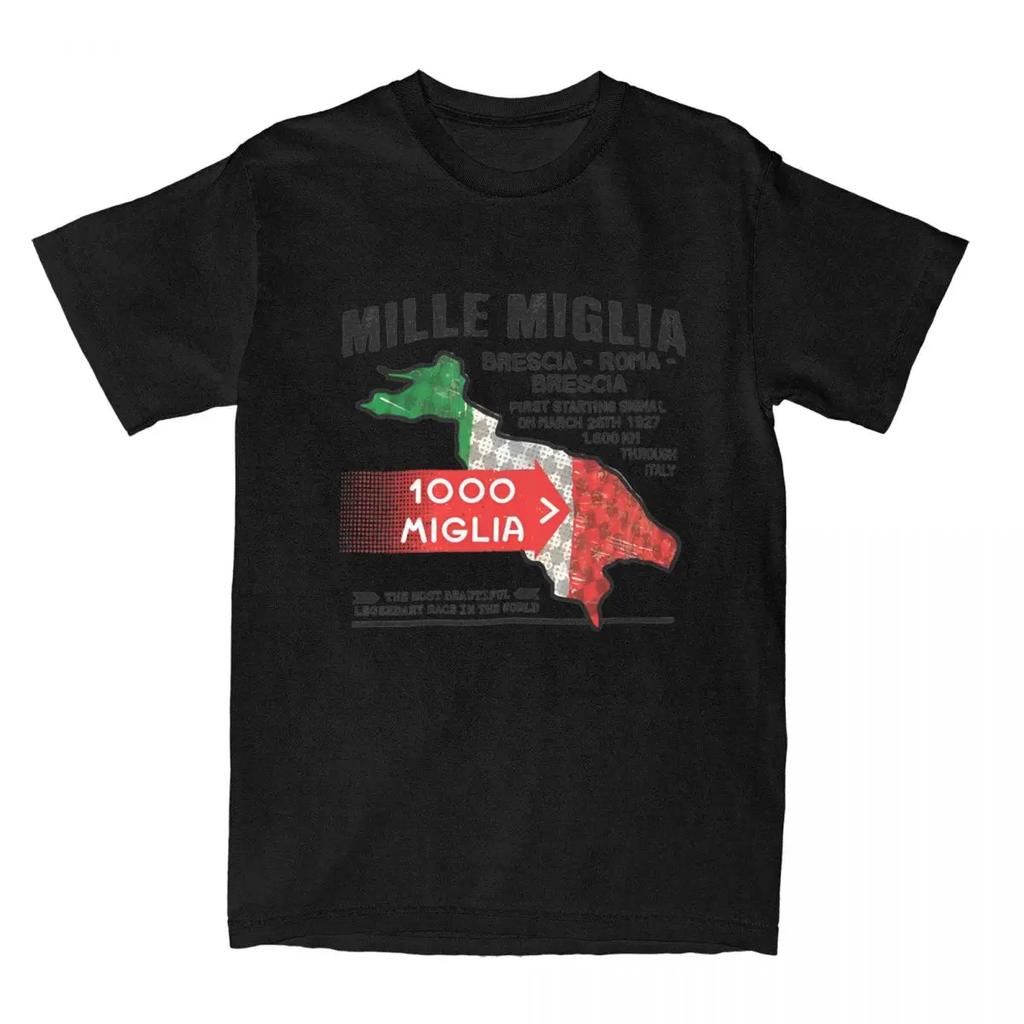 Mille Miglia Racing Experience T-Shirt 1000 Miglia Beliebte T-Shirts Kurzarm Streetwear Tops Sommer 100% Baumwolle Oversize T-Shirt