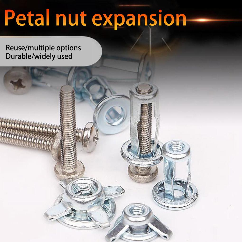 Petal Rivets Wear-resistant Lock Nut Threaded Screw Bolts Hollow Stainless Steel Rivet Coated for Fixed License Plate