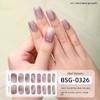 Onion Pink Gradient Explosive Semi-cured Manicure Stickers Pearlescent Purple Gel Nail Stickers