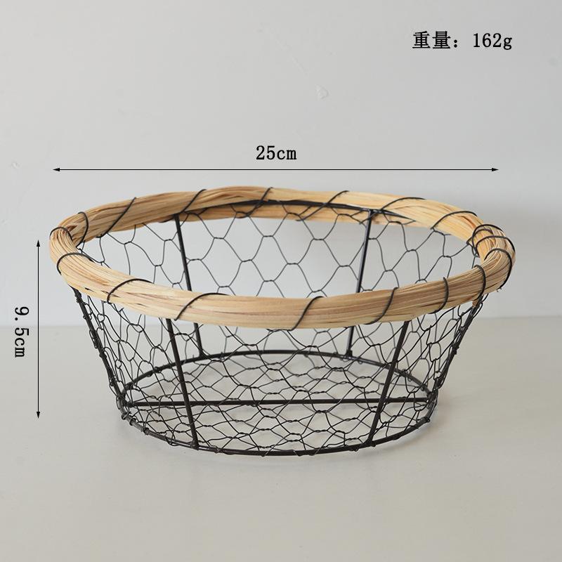 Wrought Iron Bread Basket, Wire Snack, Snack Storage Basket, Desktop Fruit and Vegetable Basket, Sundries, Egg Storage Basket