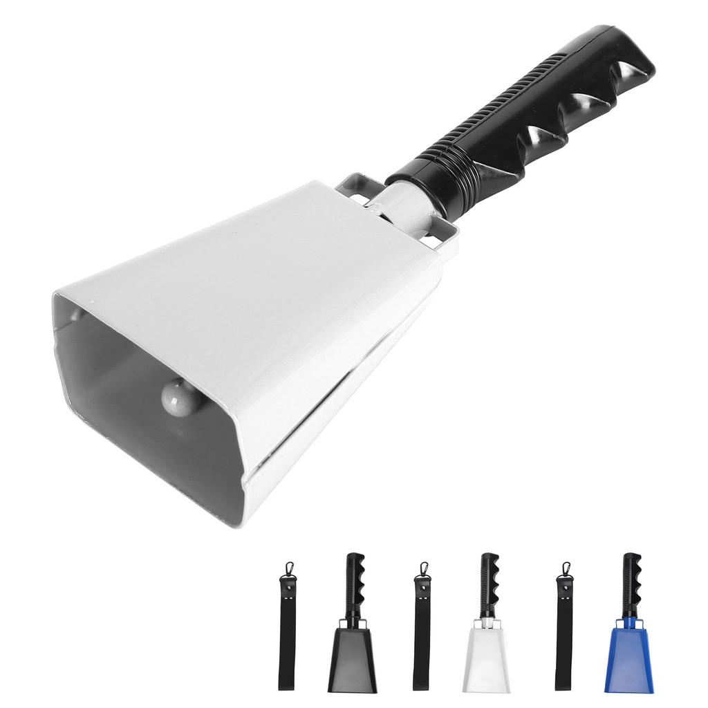 Cow Bell Noise Maker with Handle Loud Cheering Hand Bell Percussion Musical Instrument for Sporting 