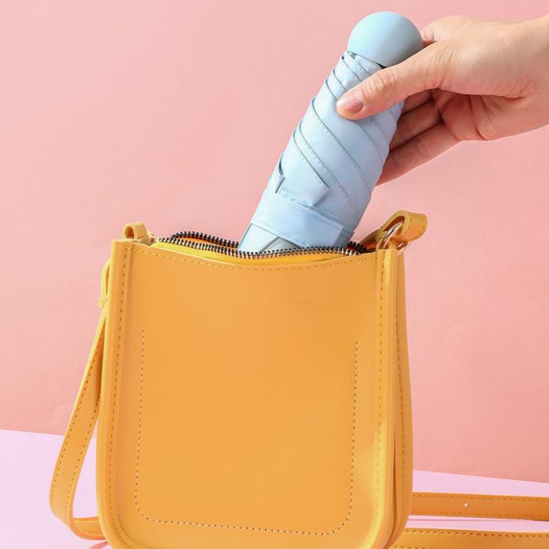 Dualuse Capsule Umbrella Portable Mini Rainproof Wind-resistant Sun Protection for Sunny And Rainy Days Outdoor Traveling