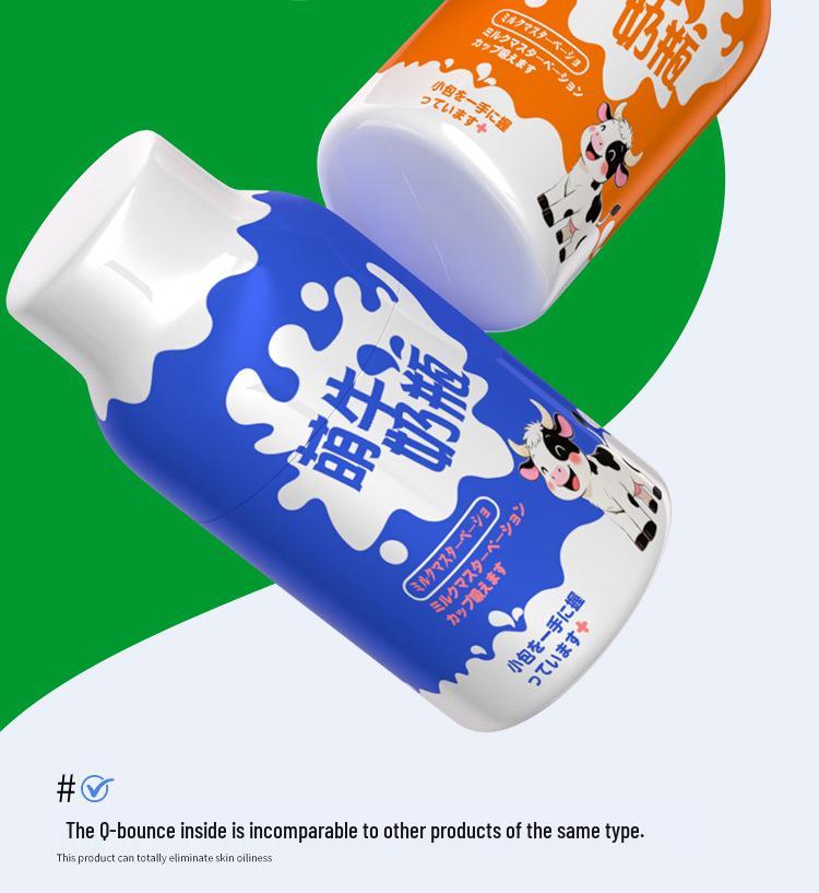 Anime-Inspired Male Masturbation Cup: Cute Milk Bottle Airplane Design