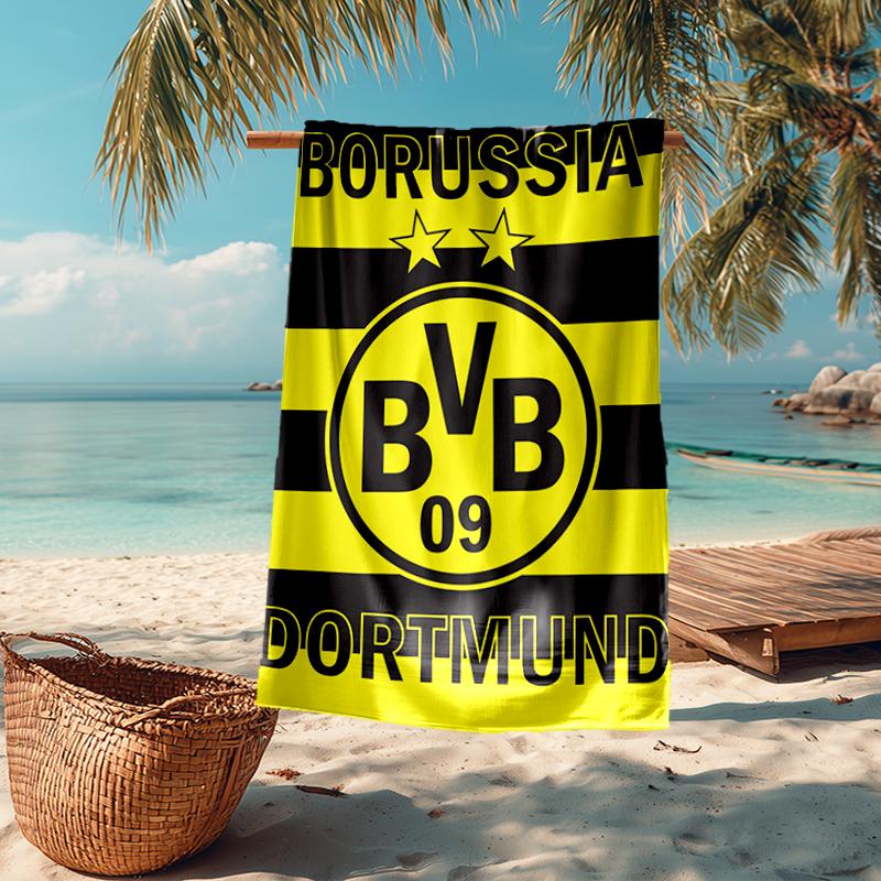 Ultra-Soft Beach Towel with Borussia Dortmund Theme,Ideal for Pool - Camping, Diving - Perfect Travel Essential, Vibrant Beach Towel.