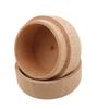 1Pc Portable Vintage Round Wooden Jewelry Storage Box Ring Earrings Container Storage Case