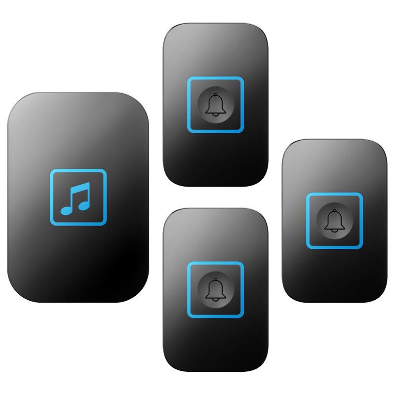 Smart Wireless Doorbell Set with Three Pagers and Electronic Music