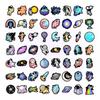 50PCS Cartoon Space Astronauts PVC Sticker Aesthetic Colored DIY Sticky Decoration Scrapbooking Hand Accounting Supplies
