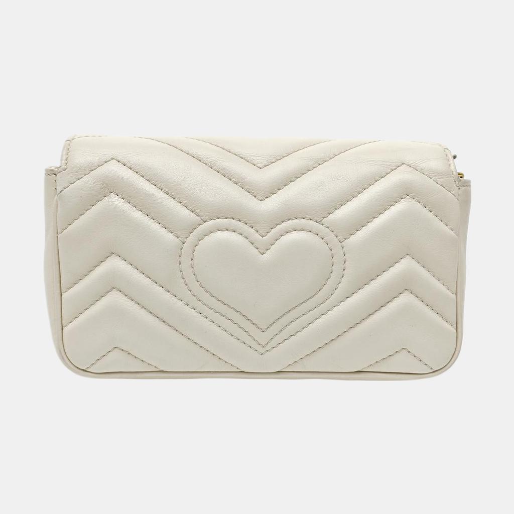 [Usato] Borsa a tracolla mini GG Marmont con logo dorato in pelle trapuntata effetto invecchiato - Buono #1LY019H