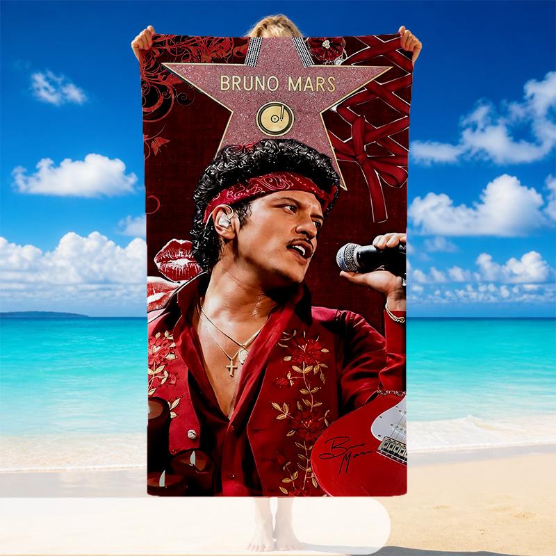 Asciugamano da Spiaggia Bruno Mars, Asciugamano Morbido Grande Assorbente per Spiaggia Piscina Viaggio Vacanza
