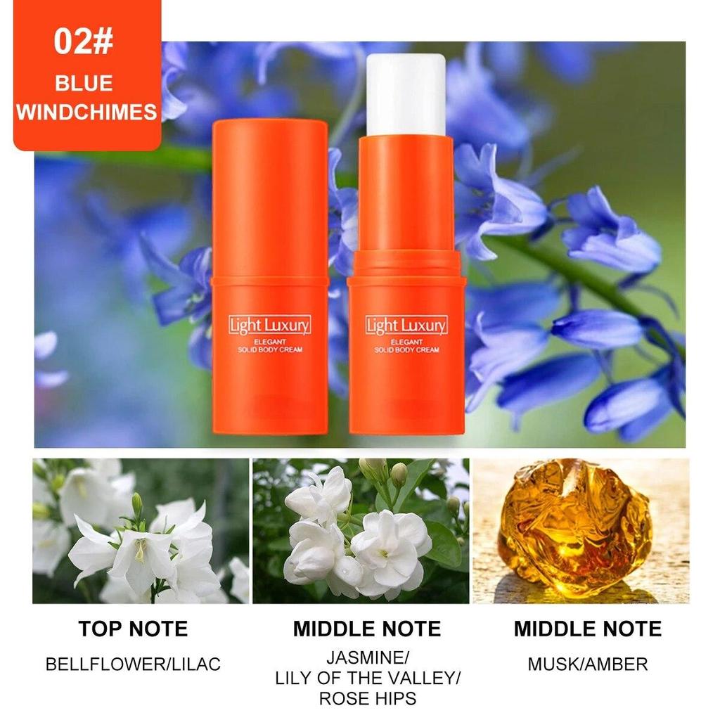 3 Piezas Naranja Perfume Sólido Portátil Fragancias Mujeres Hombres Bálsamo Sólido Suave Aroma Duradero Desodorante Fragancia Perfume Corporal