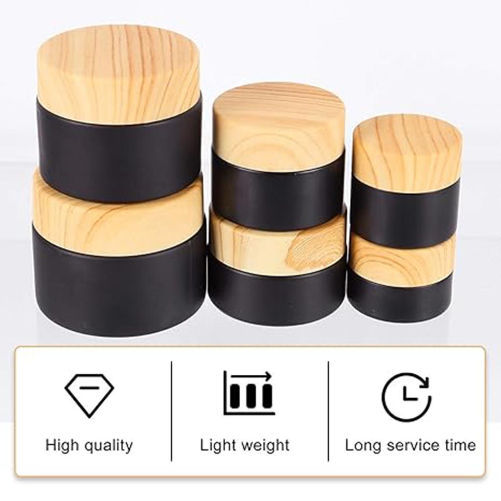 10g 15g 20g 30g 50g Empty Cream Jar Refillable Bottles Cosmetic Containers Round Glass Face Cream Box Portable Travel Bottle