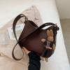 Retro einfarbige Damen-Reisetasche Messenger Bag Plutoniumleder Umhängetasche vielseitige Bucket Bag für Damen