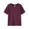 Women's Crew Neck Short Sleeve T-shirt Slim Fit Korean Style Solid Color Basic Tee