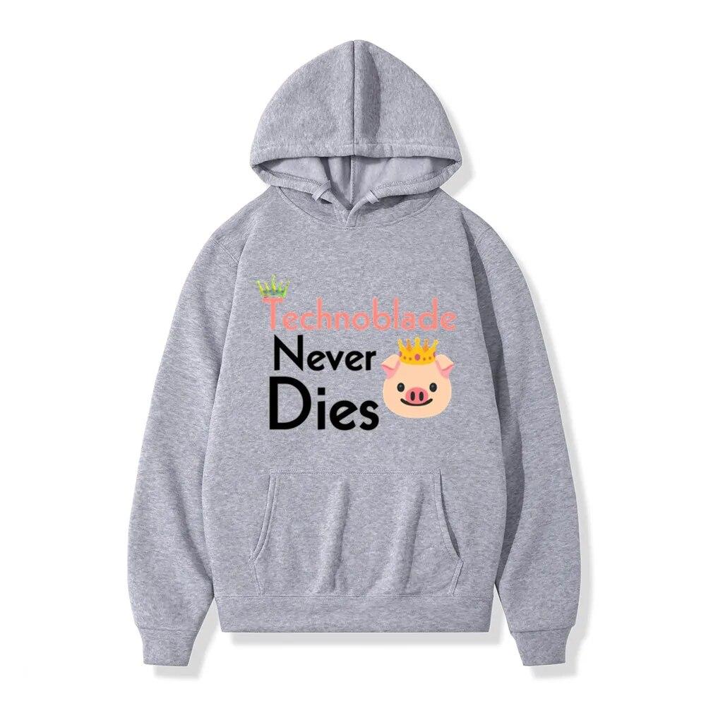 Streetwear Technoblade Miss You Unisex של קפוצ'ונים סווטשירט צמר חורף נשים קז'ואל היפ הופ סוודר Harajuku Hoody בגדי גברים