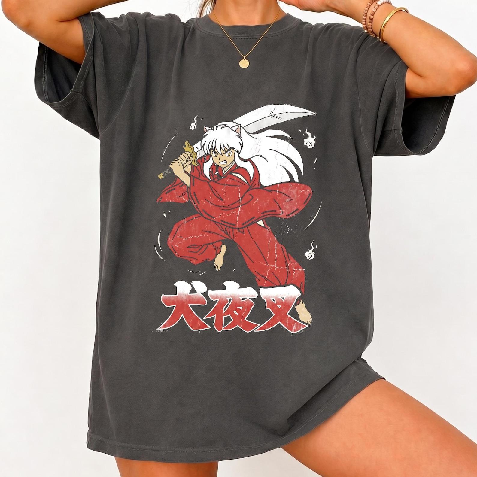 Inuyasha Vintage T Shirt, 90s Anime Tee, Feudal Japan Anime Graphic Shirt, Retro Anime Tee 4XL