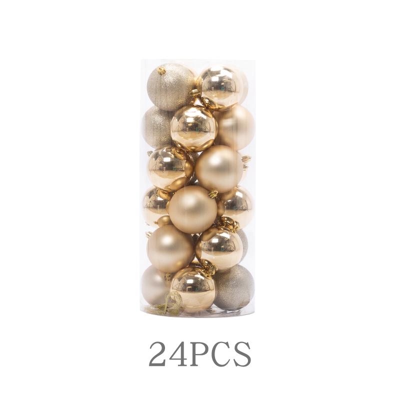 Festive 6CM Gold & 8CM Silver Christmas Balls - Shiny & Matte Hanging Tree Ornaments
