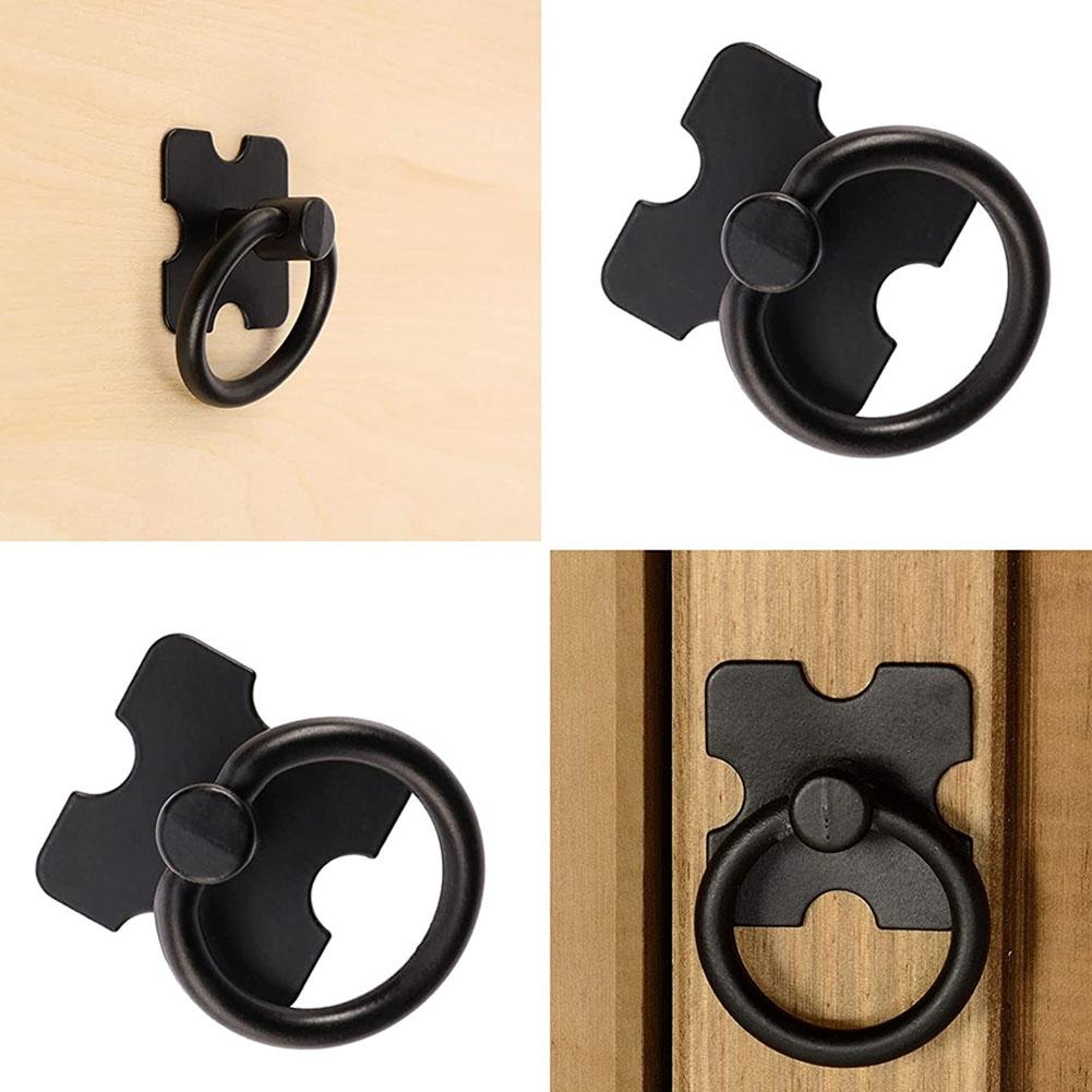 Alloy Furniture Handles Black/silver Single Hole Vintage