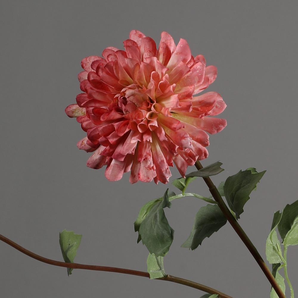 2 Heads Simulation Dahlia Flowers 80cm Silk Fake Flowers  Dining Table