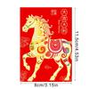 6PCS Red Envelopes With Horse Illustrations Paper New Year Gifts Money Holder for Birthday Wedding Celebration