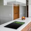 GLASS PROTECTIVE PLATE FOR STOVE 80x52 BLACK